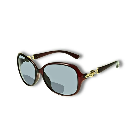 proSPORT Women Bifocal Reading Sunglass Reader Oversized Red Smoke
