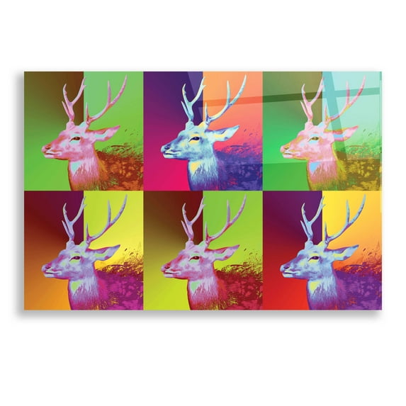 Epic Art 'WarDeerHol,' Acrylic Glass Wall Art, 24"x16"