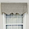 thumbnail image 2 of RLF Home Luxurious Modern Design Classic Brunswick Stripe Regal Style Window Valance 50" x 17" Gray, 2 of 4