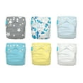 thumbnail image 2 of Charlie Banana Reusable Baby Cloth Diapers, One-Size, Washable— 6 Soft Pocket Diapers +12 Absorbent Inserts (Cactus Star), 2 of 3