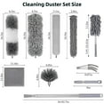 thumbnail image 4 of 12Pcs Microfiber Duster Kit, Dusters for Cleaning with Detachable Extension Pole (16"-83") Washable Bendable Duster Cleaning Kit for High Ceiling, Furniture, Fan, Cobweb, Blinds, 4 of 11