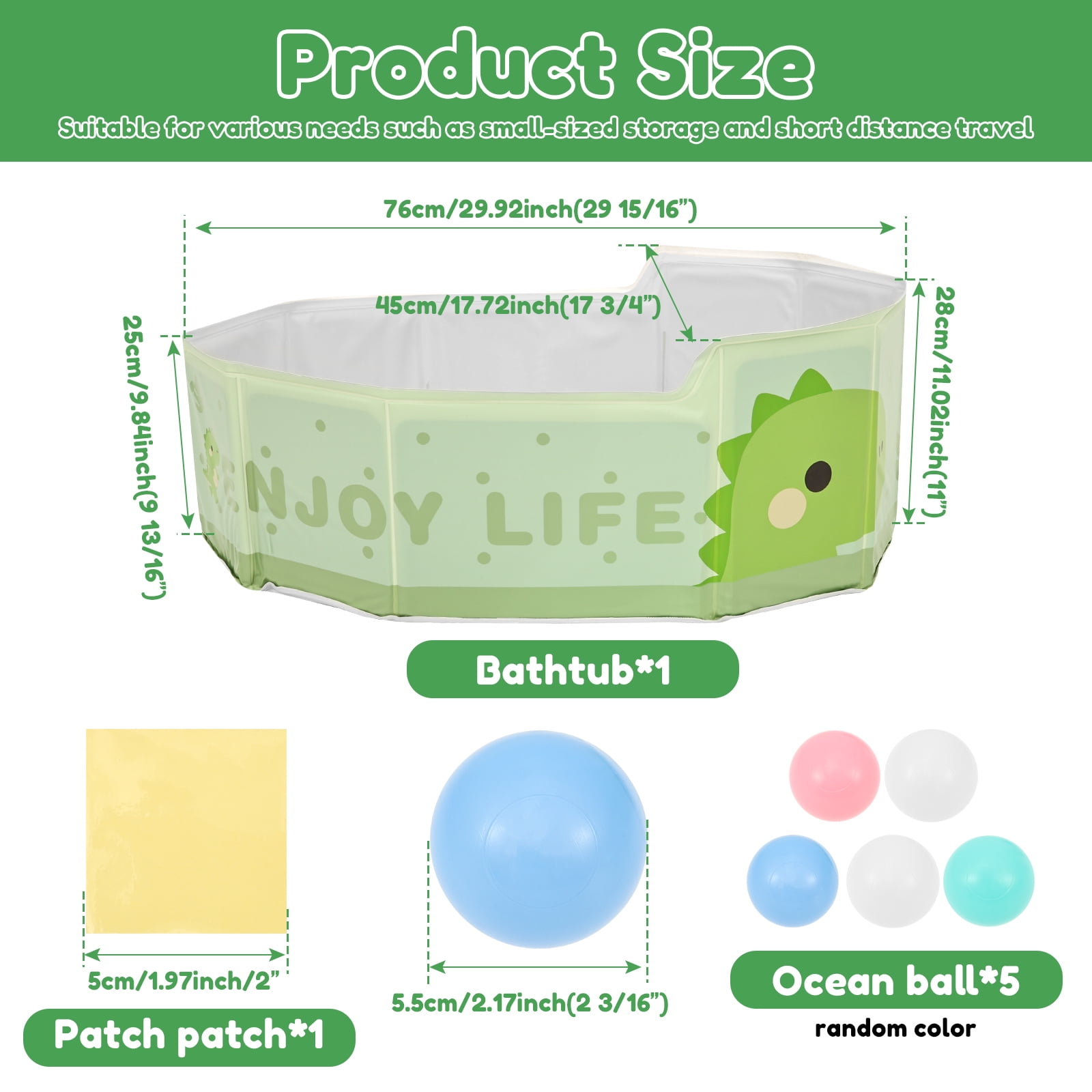Ikoopy Foldable Kid Bathtub for Shower Portable Toddler Baby Bathtub with Drainage Design Space Saving for 0 to 8 Years Old Children Pet Travel