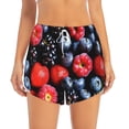thumbnail image 2 of Salouo Variety Of Fruits And Berries Print Women's 2 in 1 Running Shorts Double-Layer Shorts Athletic Workout Gym Yoga Shorts Running Shorts for Women-X-Large, 2 of 7