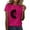 Hot Pink, variant on Women Shirts Women Sunflower Summer T Shirt Plus Size Loose Blouse Tops Girl Short Sleeve Graphic Casual Tees