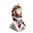 thumbnail image 1 of MacKenzie-Childs Glass Ornament - Santa's Here with Gift Box, 1 of 4