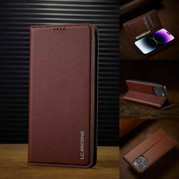 Multifunctional Magnetic Flip Leather wallet Phone Case iPhone 17 Pro Max 17 Air 16 Plus  15 Pro 14 13 Mini 12/12Pro 11 16Promax Card Slots Cover
