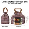 thumbnail image 5 of Boho Bohemia Geometric Line Art Drawstring Lunch Bag Women - Drawstring Lunch Bag Insulated for Work Office - Stain-Resistant Large Lunchbags for Women with Multi-Pockets, 5 of 6