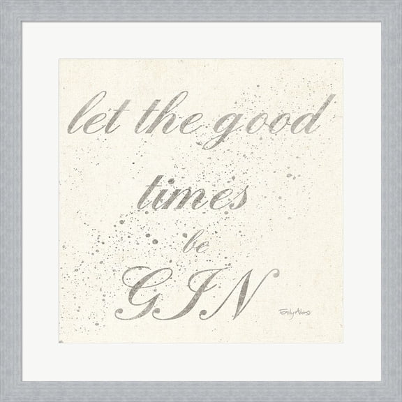 Shot Fetish Quotes X Light Silver by Emily Adams, Framed Wall Art, 19.5W x 19.5H