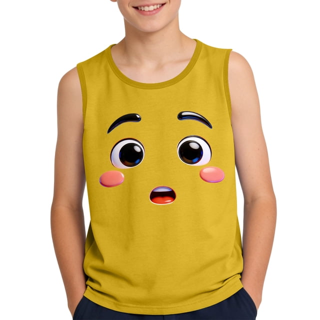 Camisola de Niños Pequeños con Impresión de Gradiente Lindo, Tela Suave sin Mangas para el Uso Casual Y Ocasiones Especiales