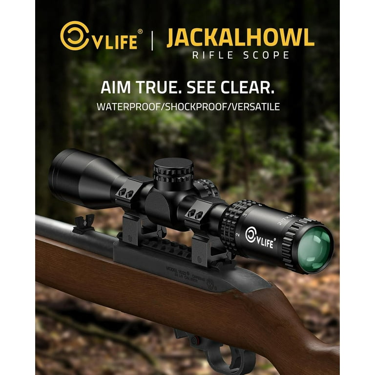 CVLIFE JackalHowl Scope with Free 20mm Scope Rings 2-7X32 Scope