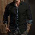 thumbnail image 1 of Camisa de manga larga para hombre, informal, para exteriores, estilo hawaiano, deportiva, retro, ligera, suave, cómoda, con gráficos en HD, estilo nuevo 2024, 1 of 6