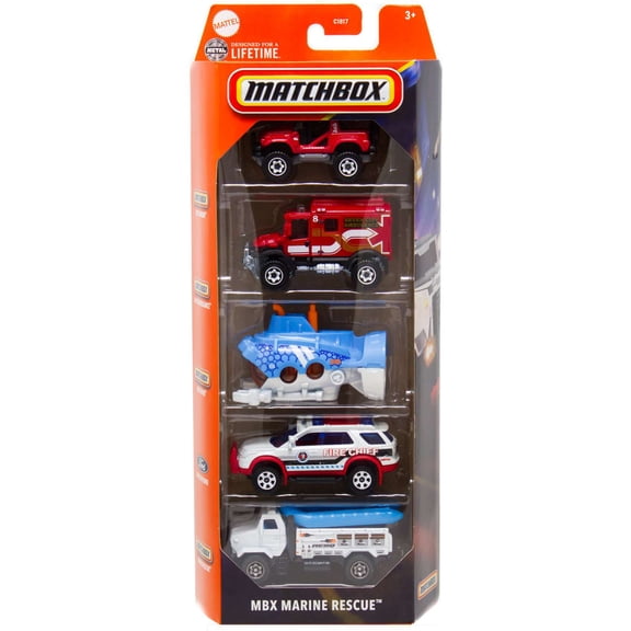 Matchbox MBX Marine Rescue Diecast Vehicle 5-Pack