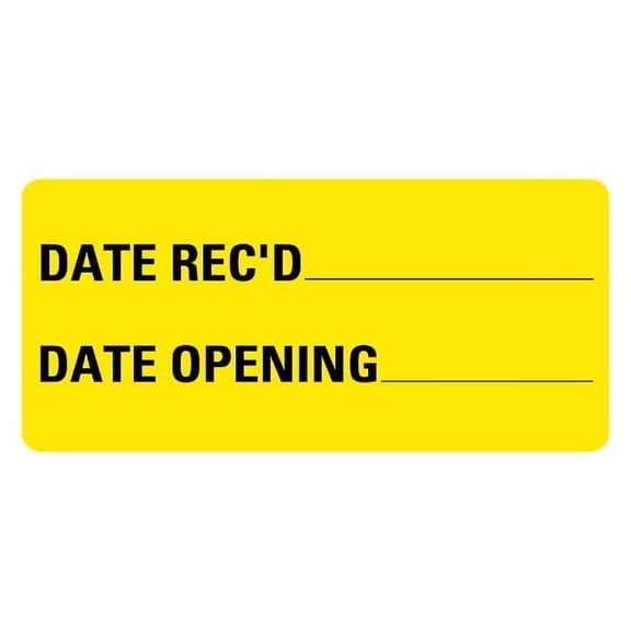 Date Rec'd Date Opening Medical Labels
