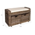 thumbnail image 3 of Palermo 34.50" 2 Drawer Wicker Storage Bench, Gray, 3 of 6