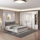 thumbnail image 3 of Light Luxury High-Gloss Wardrobe Simple Modern Bedroom Cabinet Four-Six-Eight Door Combination Closet Furniture For Clothes My Lux Decor Round, 3 of 20