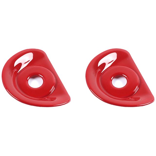 Cubierta decorativa del pasador de la cerradura de la puerta del automóvil Pegatinas para 2009-2014 Accesorios interiores, Rojo