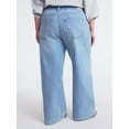thumbnail image 2 of Scoop Women’s and Women’s Plus Baggy Wide Leg Jeans, Sizes 0-26, 2 of 4