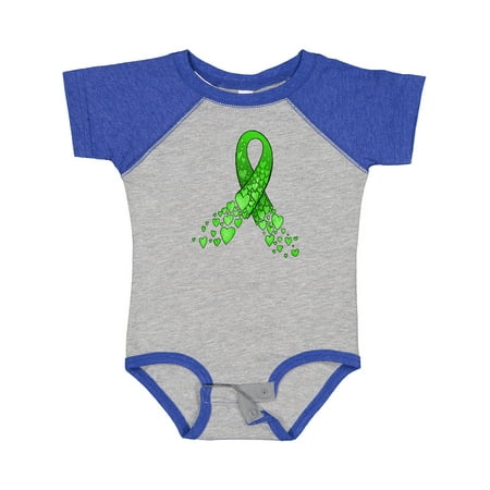 

Inktastic Mental Health Awareness Ribbon with Green Hearts Gift Baby Boy or Baby Girl Bodysuit