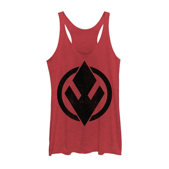 Women's Star Wars: The Rise of Skywalker Sith Trooper Logo Racerback Tank Top Red Heather X Small
