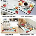 thumbnail image 2 of Coffee Bar Mat Accessories for Countertop Pioneer Flower Absorbent Hide Stain Rubber Backed Dish Drying Mats for Kitchen Counter Draining Pad Decor Gift Fit Under Coffee Maker (16x24in), 2 of 5