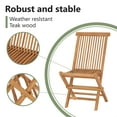 thumbnail image 3 of vidaXL Folding Garden Chairs 2 pcs Solid Teak Wood, 3 of 7