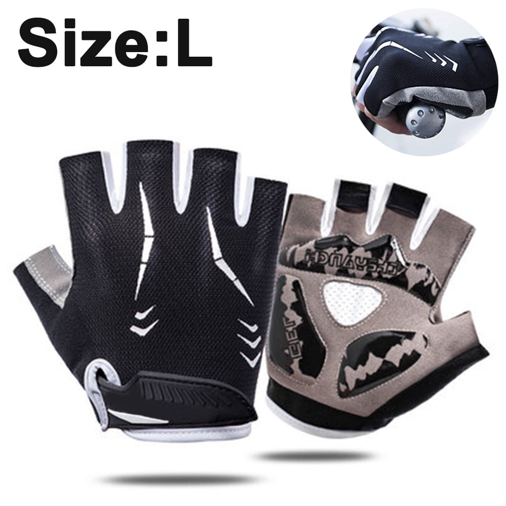 MESH NET PADDED LEATHER GYM GLOVES FITNESS CYCLING WEIGHT LIFTING SPORTS NEW 