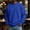 Blue#2, variant on Mens Sweatshirt Long Sleeve Crew Neck Fleece Lined Sweatshirt Solid Tone Loose Fit Warm Outdoor Top L