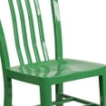 thumbnail image 3 of Commercial Grade 2 Pack Green Metal Indoor-Outdoor Chair, 3 of 9
