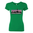 thumbnail image 2 of Wild Bobby Cheerleader Silhouette Girl Sports Women Slim Fit Junior Tee, Kelly, Small, 2 of 5