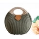 thumbnail image 4 of Bolso de ratán Bolso de mano de moda con forma de concha de paja para mujer Mujer Dama (Verde), 4 of 6