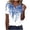 #306-Light Blue, variant on Womens Random Print V Neck Button Decor Loose Tops Short Sleeve Casual Fashion Soft Lightweight Comfy Daily Wear T Shirts for Women Gift