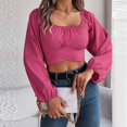 thumbnail image 6 of Women's Casual Sleeve Tie Waist Chiffon Shirt With Navel Top Short Sleeve Athletic Shirt Womens Striped Tee Shirts Short Sleeve Girls Shirts Long Sleeve Tee Shirt Women Graphic Women Shirt Summer, 6 of 7