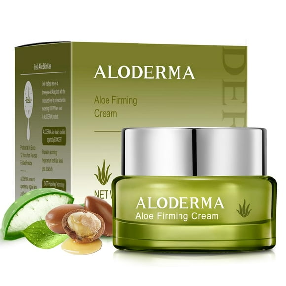 Crema reafirmante Aloderma para rostro y cuello con 62% de aloe vera