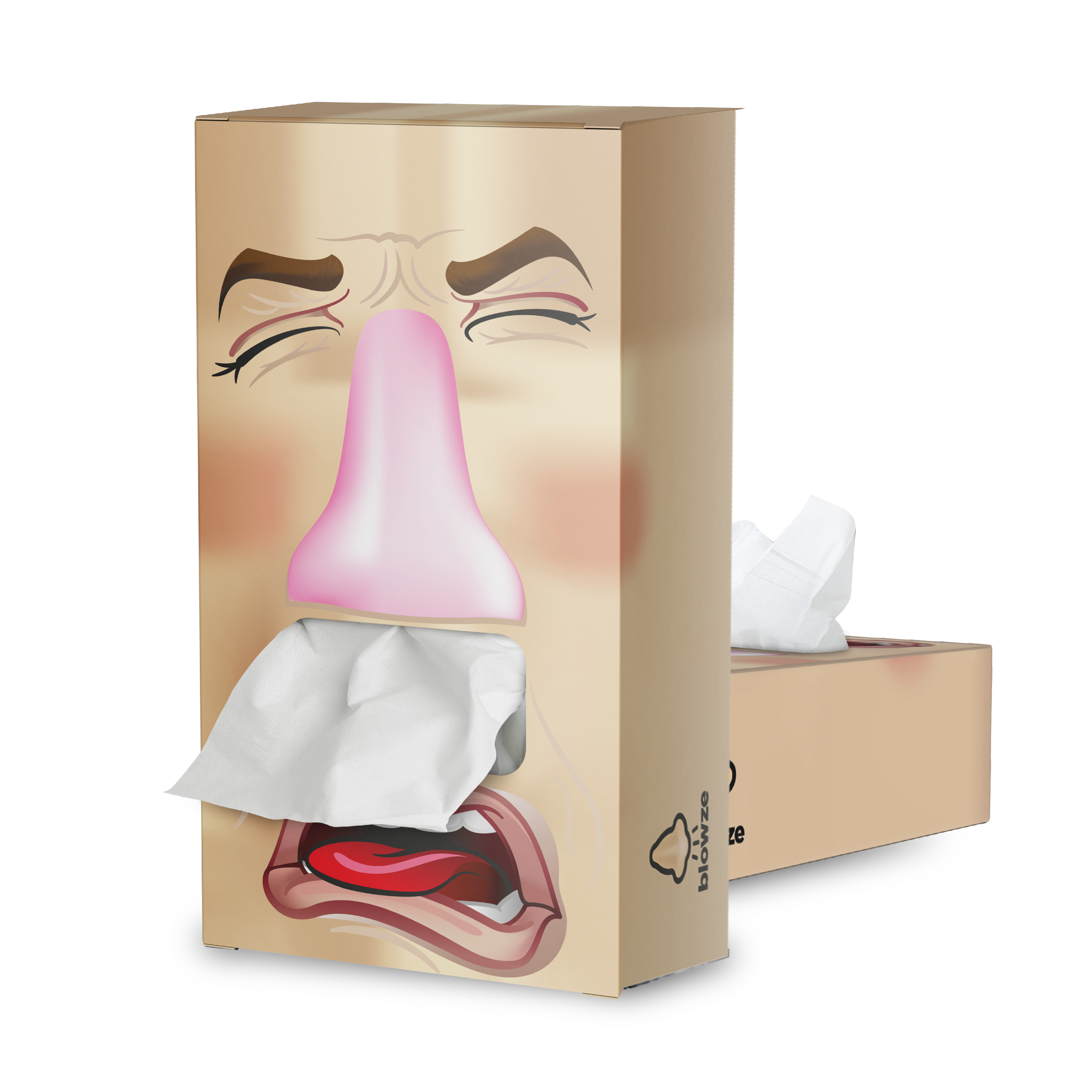 Blowze Tissues 6 Pack The Silent Sneeze Dual Ply Soft Facial Tissues