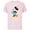 Soft Pink, variant on Disney Minnie Mouse Flower Hat - Short Sleeve Cotton T-Shirt for Adults -Customized-White