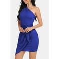thumbnail image 3 of KRE Prime Women Tie Front One-Shoulder Sleeveless Dress, 3 of 15