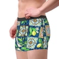 thumbnail image 3 of Wukai Lemon and Leaves Print Men’s Underwear Breathable Boxer Briefs,&nbsp;Moisture Wicking & Breathable-X-Large, 3 of 7