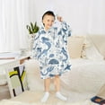 thumbnail image 6 of joogoo Wearable Blanket Hoodie for Mermaid Dolphins Coral Oversized Sherpa Hooded 3-14 YR M, 6 of 7