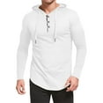 thumbnail image 4 of QUINDOS Zip Front Sweatshirts for Men Cotton Solid Color Button Mens Hoodies Soft Long Sleeve Casual Tunic Cotton Pullover Tops, 4 of 9
