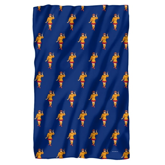 Scooby Doo Velma Character Pattern Fleece Blanket 36' x 58',Velma Character Pattern
