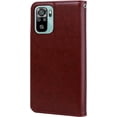 thumbnail image 3 of for Xiaomi Redmi Note 10 4G Rose Wallet Case (Not 5G) with PU Leather Flip with Card Holder ID Credit Cards Slot Cash Pockets with Detachable Wristband Case for Xiaomi Redmi Note 10S RS Brown, 3 of 7