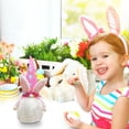 thumbnail image 4 of Yuarrent Muñeca sin rostro Feliz Pascua, muñeca encantadora, regalos de Pascua para niños, decoración de conejito de Pascua para el hogar, mesa, Kits de decoración para fiestas Rojo Sin piernas Yuarrent HA003433-04, 4 of 6