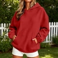 thumbnail image 3 of Otntypg Womens Oversized Hoodies Lightweight Casual Fall Hooded Pullover Sweatshirts Trendy Fall Long Sleeve Pullover Hoodie Tops with Pocket, 3 of 7