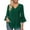 Green, variant on Sparkly 3/4 Length Sleeve Womens Tops Loose V Neck Glitter Sequin Flowy T Shirts Tunic Blouse Dressy Casual Night out Tops