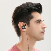 In Ear Monitor,Earphones in Ear Monitor Super Bass Wired Earbuds,Crystal Clear Sound IEM Headphones,High Resolution Noise Canceling Ear Monitors for Singers(Black 47in)from ANMUYUM