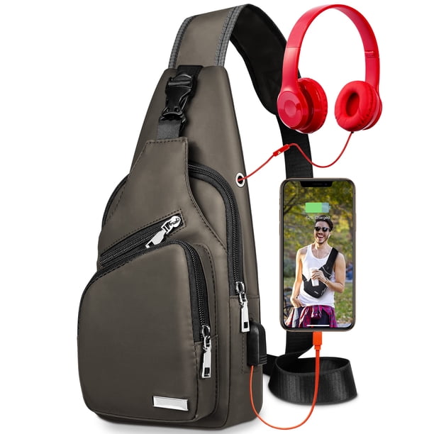 Mochila bandolera impermeable para hombres y mujeres, mochila para senderismo, mochila multiusos cruzada para el pecho
