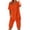 Orange, variant on GILIGEGE Linen Sets for Women 2 Piece Summer Women's Solid Color Fashion Casual Cotton Linen Pocket Long Sleeve Shirt Short Jacket Suit Lounge Beach Vacation Two Piece Outfits Tracksuits Beige L