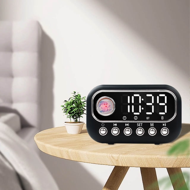 IROINID Bluetooth Speaker,Small Speaker,Portable Bluetooth Speakers TWS,Intelligent Bluetooth Sound,Alarm Clock,Speaker,Clock Subwoofer,Portable Mini Desktop,Home,Outdoor TWS,New Model