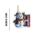 thumbnail image 3 of DAMAI Snowman Merry Christmas 2025 - Personalized Christmas Acrylic Ornament, Cute 2D Flat Christmas Tree Letter Decoration Personalized Hanging Pendant, Indoor DIY Hanging Xmas Ornament, 3 of 4