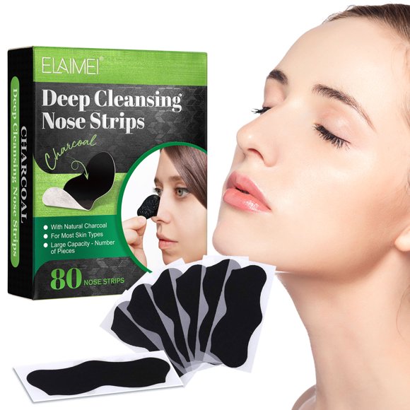 Nituyy 80pcs Blackhead Remover Strip, Deep Cleaning Nose Strips Nose Patch For Blackheads